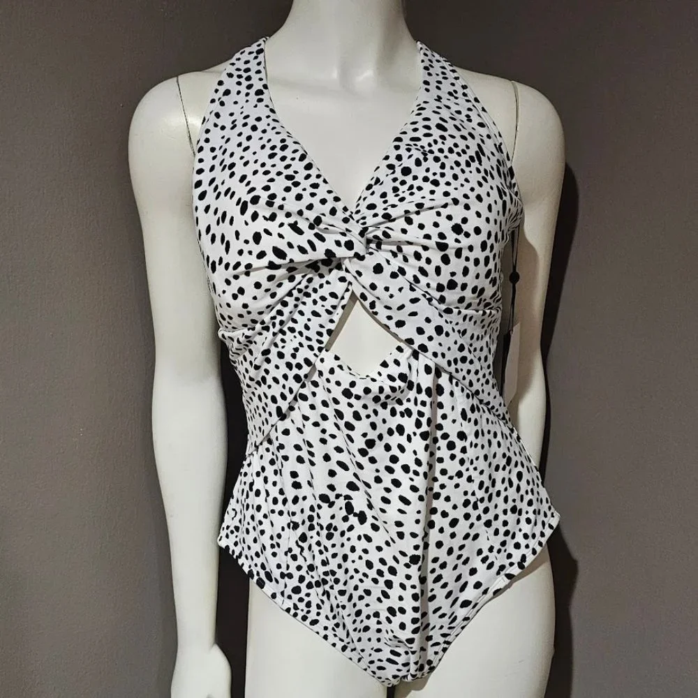 DKNY Cutout Twist One-Piece Swimsuit